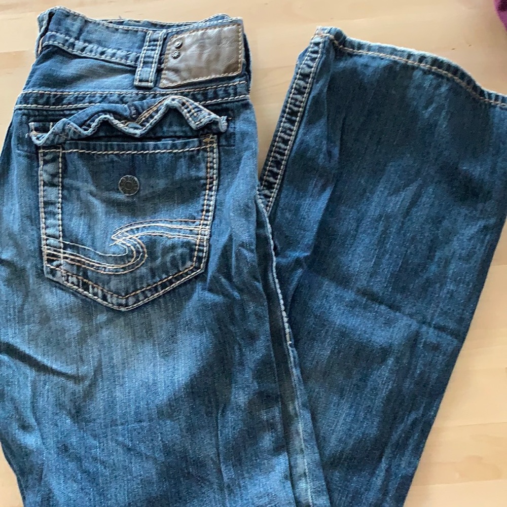 Zac Flap Mens Silver Jeans size 32/34